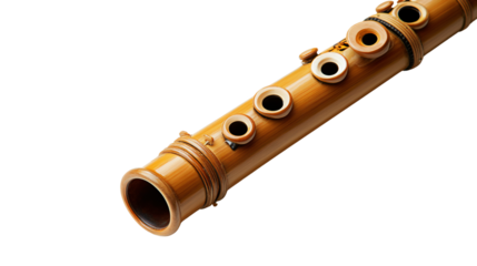 Elegant Flute on White Background Isolated for Music Concept Design