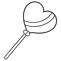 Sweetheart Candy Outline Design