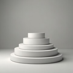 White round winner minimal podiums for placing products 3D background