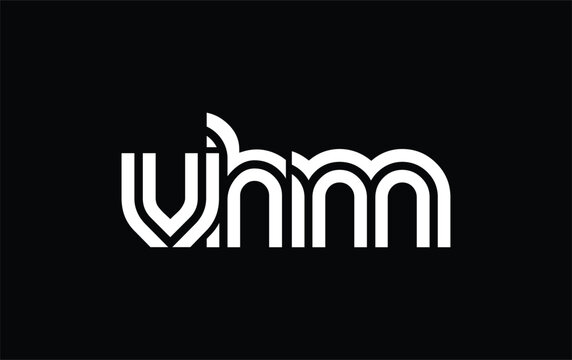 VHM Creative Unique Modern Letter Logo Design. Stylized logo featuring a unique letter design, presenting abstract minimalist aesthetics and modern appeal.