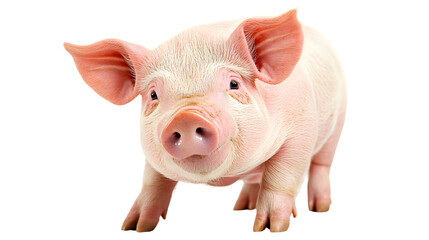 Cute Pig Isolated on White Background for Graphic Designers and Animal Lovers