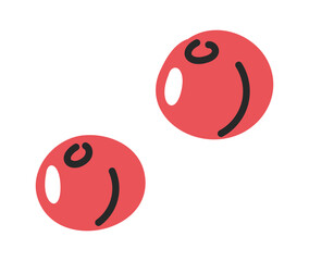 Red currant berries hand drawn