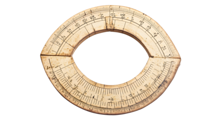 Precision Protractor on White Background for Technical Measurements