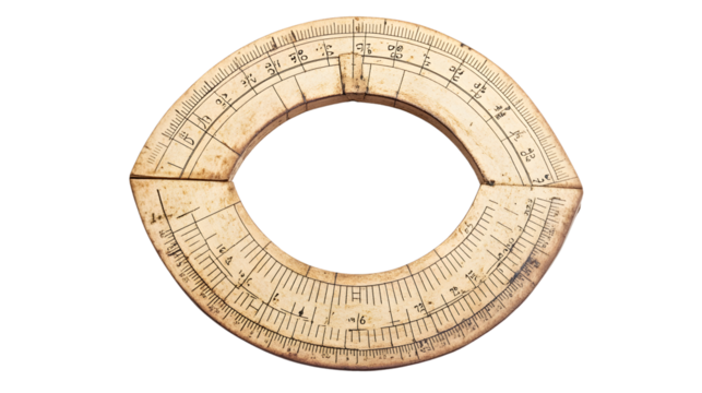 Precision Protractor on White Background for Technical Measurements