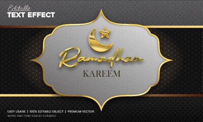 Islamic themed Background with gold frame editable tex effect 2