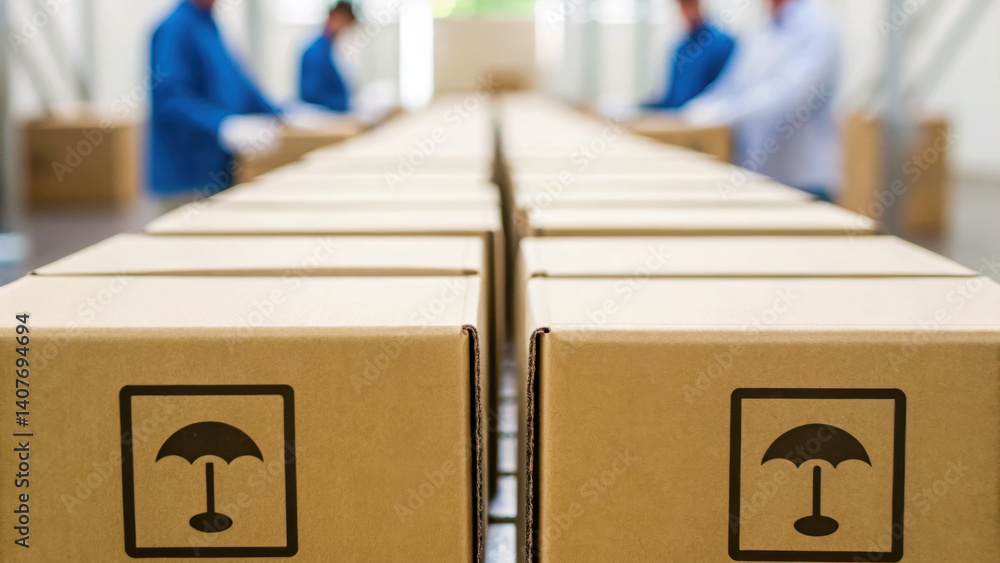 Poster efficient packaging and logistics ensure quality control in distribution process, enhancing customer