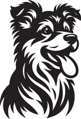 Obraz premium the set of dog icon silhouette design block and white background.
