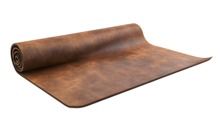 Professional Yoga Mat Isolated on White Background for Exercise and Meditation Practices