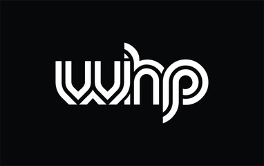 WHP Creative Unique Modern Letter Logo Design. Stylized logo featuring a unique letter design, presenting abstract minimalist aesthetics and modern appeal.