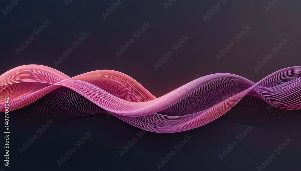 Poster dynamic wave patterns in gradient colors abstract digital art digital environment modern aesthetics 