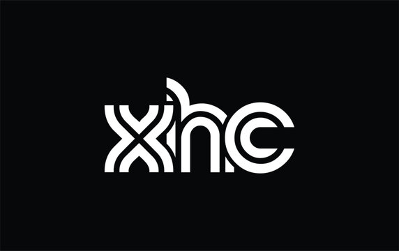 XHC Creative Unique Modern Letter Logo Design. Stylized logo featuring a unique letter design, presenting abstract minimalist aesthetics and modern appeal.