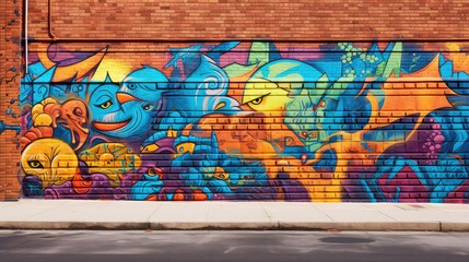 street yellow brick wall