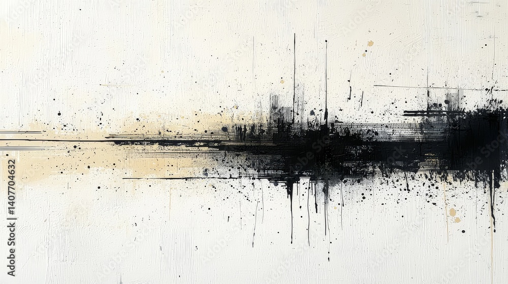 Poster dynamic brush strokes create a unique artistic expression.
