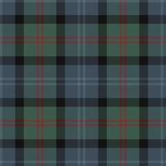 Black, Green, Blue, Red Tartan Weave Pattern - Tile
