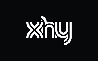 XHY Creative Unique Modern Letter Logo Design. Stylized logo featuring a unique letter design, presenting abstract minimalist aesthetics and modern appeal.