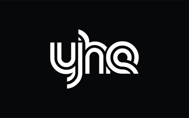 YHE Creative Unique Modern Letter Logo Design. Stylized logo featuring a unique letter design, presenting abstract minimalist aesthetics and modern appeal.