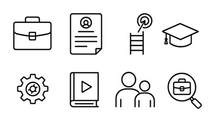 Family life cycle icons: baby, child, adult, elderly, family, heart, stroller.