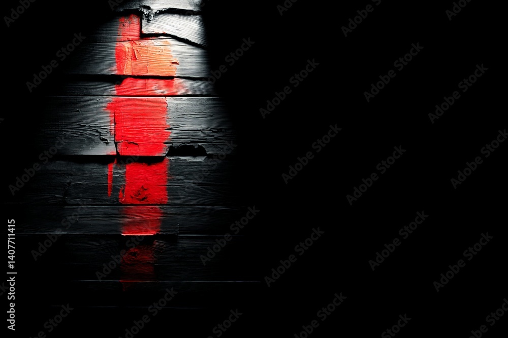 Poster creative expression through layered paint on a textured wooden surface during an artistic project in