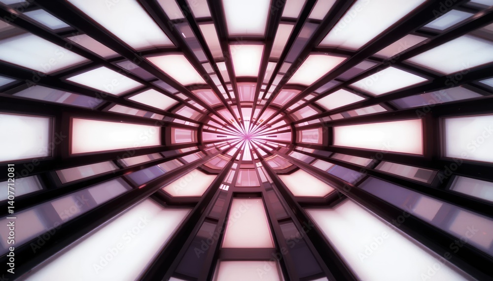 Poster dynamic digital design abstract virtual space graphic art futuristic environment perspective view co