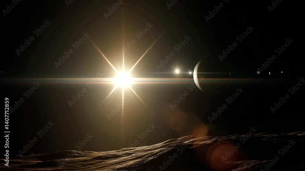 Poster exploring the solar system with multiple star observations generative ai