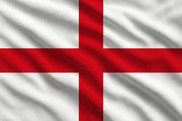 Obraz premium Waving flag of England, English flag blowing in the wind, full frame smooth fold