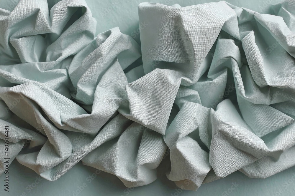 Aufkleber fabric draped elegantly on a soft surface creates gentle texture and visual interest in natural ligh