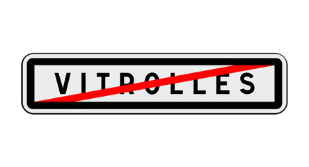 Panneau de sortie de Vitrolles, Bouches-du-Rhône, Provence-Alpes-Côte d'Azur