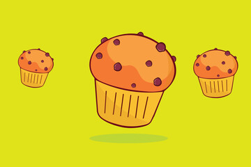 Cup cake vector