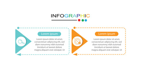 vector infographic design template whit 2 option or step vector illustration