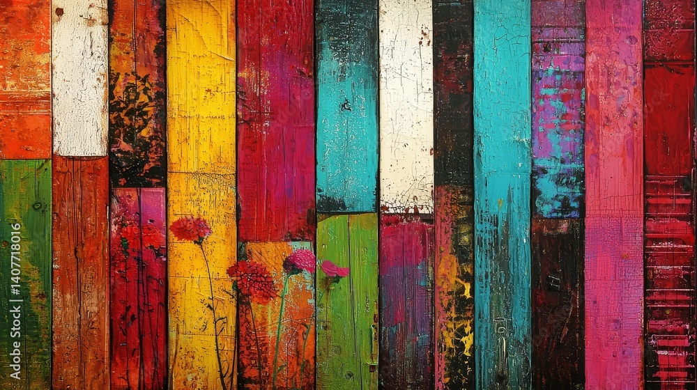 Aufkleber a colorful background showcasing diverse shapes and patterns.