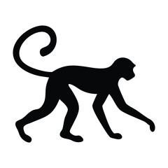 Monkey Walking Silhouette