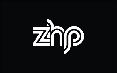 ZHP Creative Unique Modern Letter Logo Design. Stylized logo featuring a unique letter design, presenting abstract minimalist aesthetics and modern appeal.
