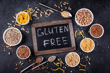 Various gluten free cereals and groats