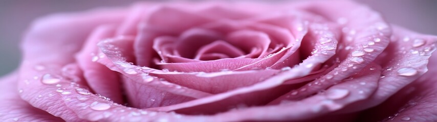 Close-up Rose Petals Dew Drops