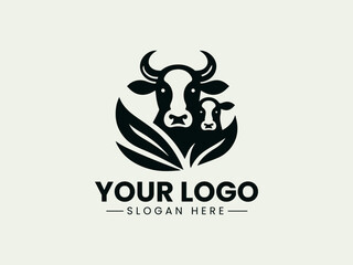 Cow Vector Logo Illustration