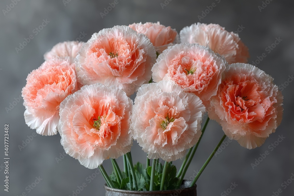Aufkleber delicate peach poppies arranged in a rustic vase for a serene and elegant display