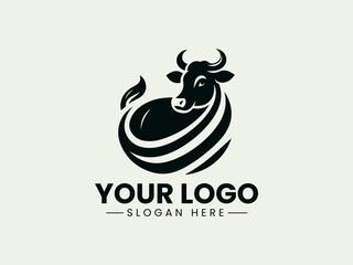 Obraz premium Cow Vector Logo Illustration