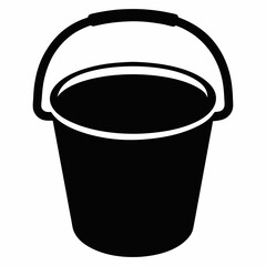 metal bucket isolated on white