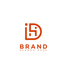 Obraz premium Abstract Letter DH, HD Digital Brand Logo Design
