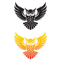 Obraz premium Simple and creative owl logo design vector.