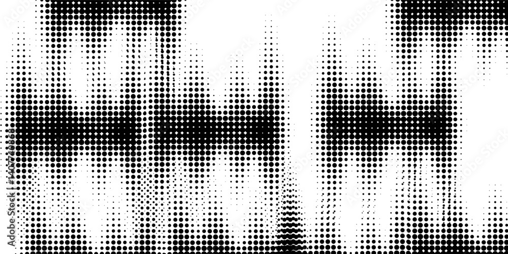 Poster 3d blue techno background. big data visualization on dark space with dotted lines shape effect decor