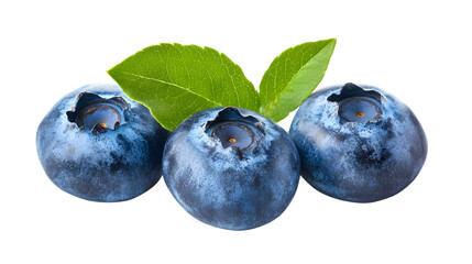 Obraz premium Fresh Blueberries Isolated on White Background for Food Photography and Healthy Eating Concepts