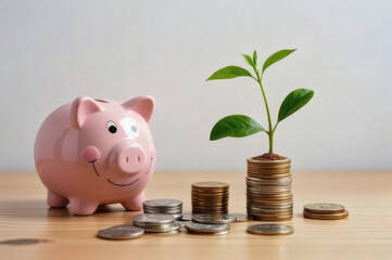 Piggy Bank Ready for Graduation with Financial Savings

