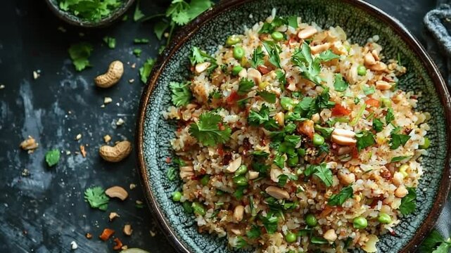 poha with peanuts and lemon garnish video indian food