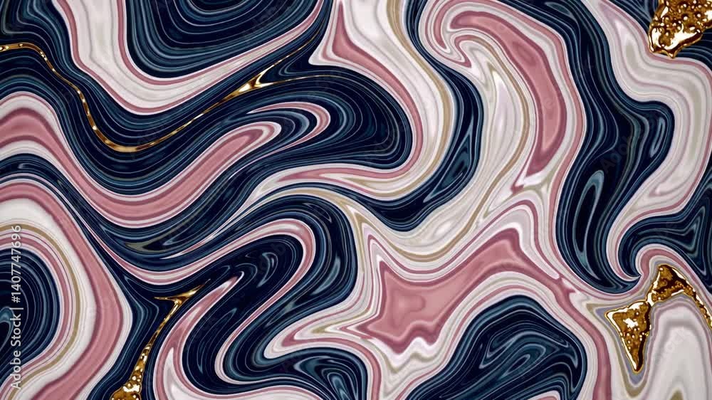 Poster mesmerizing swirling marble patterns create hypnotic animated abstract art