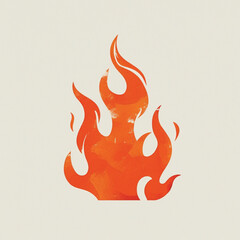 Fire flame icon vector illustration. Simple and bold flame design, ideal for hot, energy, or burning themed graphics.