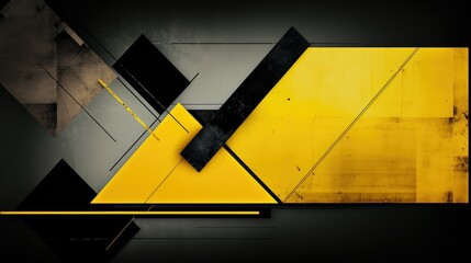 composition black and yellow template