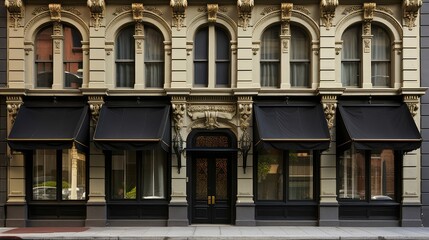 Fototapeta premium architecture black awning