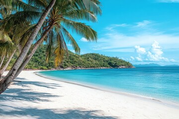Tropical paradise beach scene (2)