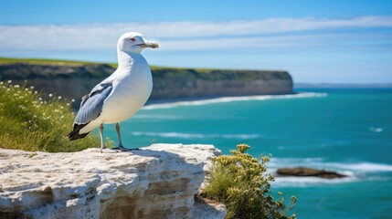 Fototapeta premium sea white rock background